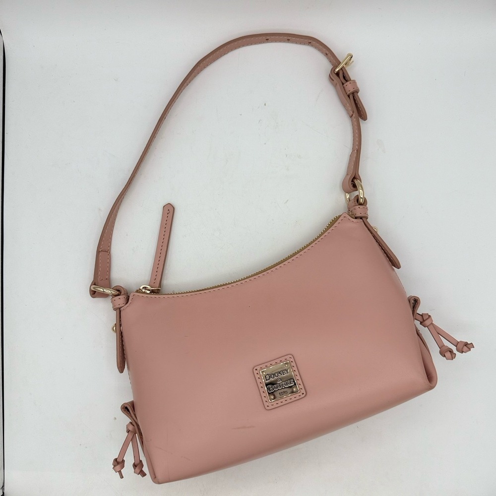Dooney & Bourke Penrose Hobo Crossbody 22 Pink Smooth Leather Shoulder Bag